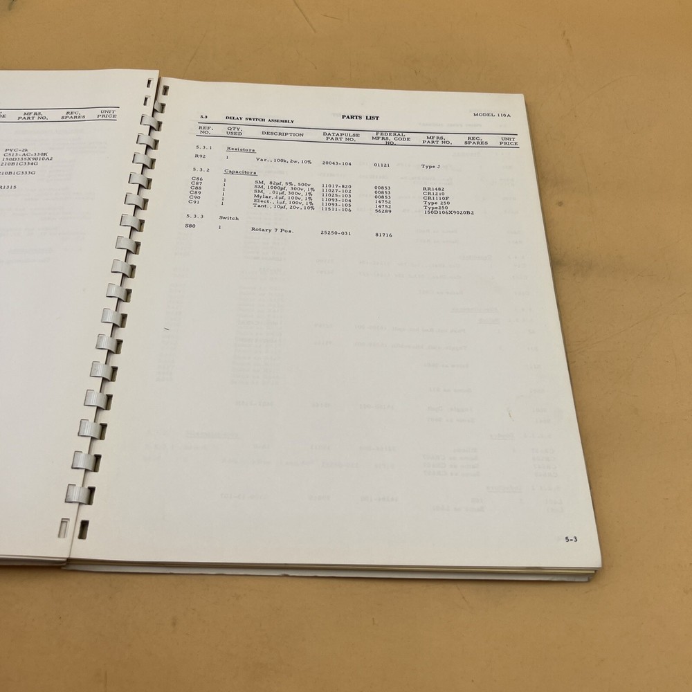 Datapulse Model 110A Pulse Generator Operation & Maintenance Handbook 12/65