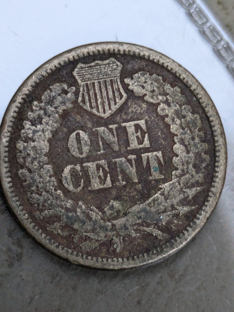 1863 Indian Head Cent Cleaned Good Details
