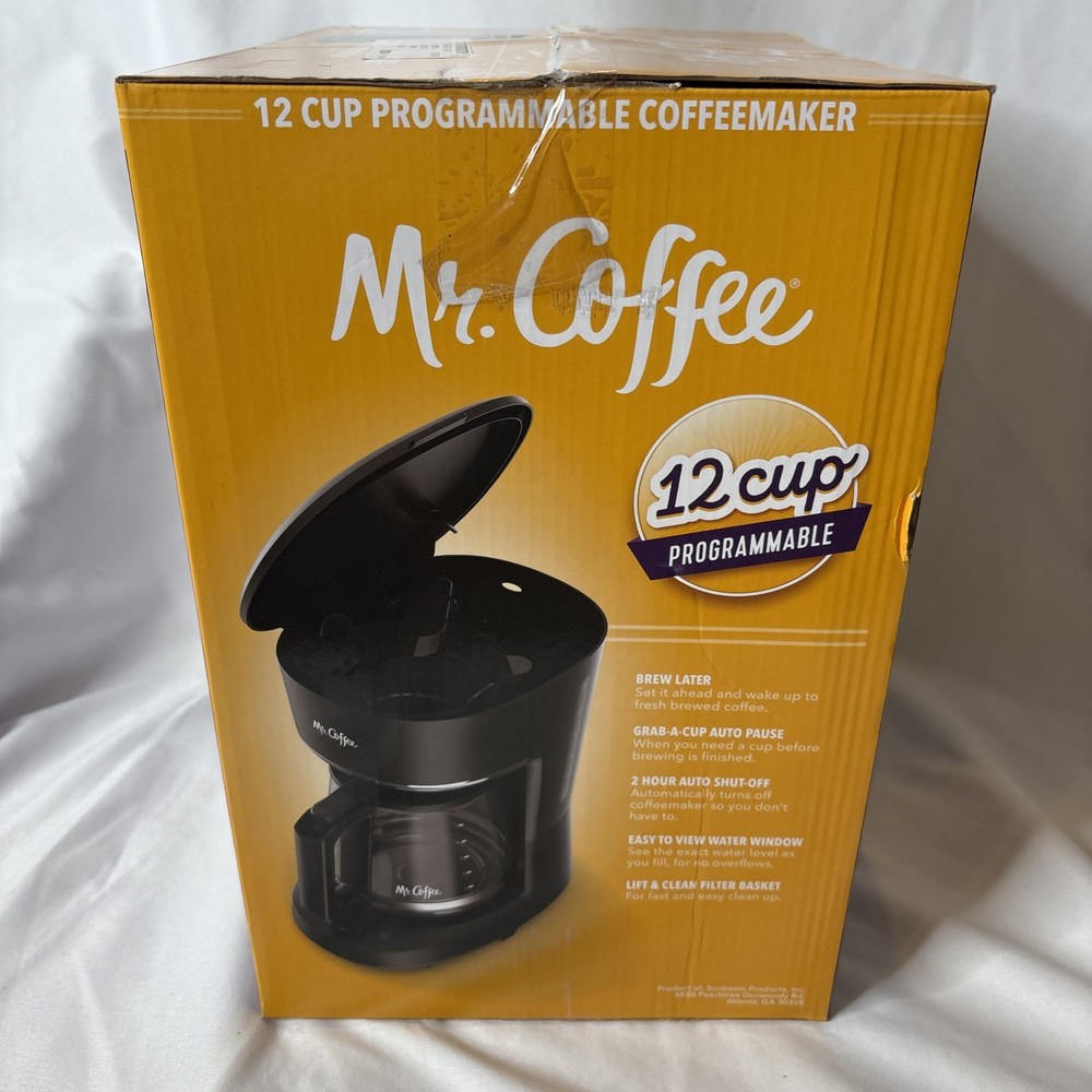 Mr. Coffee 12 Cup Programmable Coffee Maker Black NEW In Box