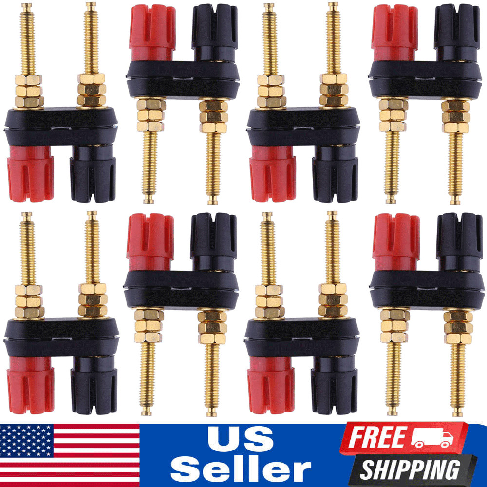 2/4/6/8/10PC Extended Speaker Banana Plug Binding Post Terminal Connector Socket