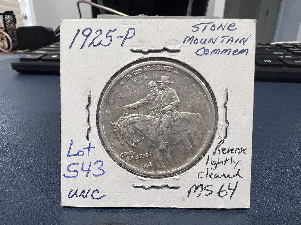 1925 50c Silver Half Dollar Commemorative Stone Mountain (DE)
