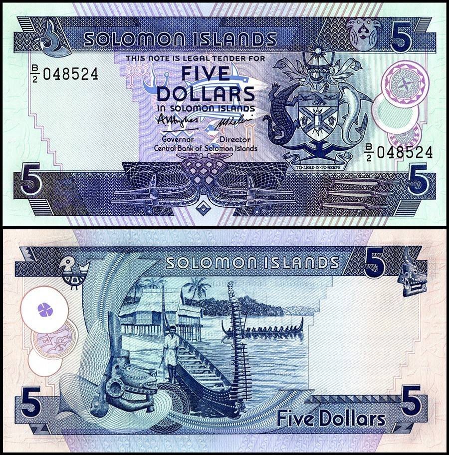 Solomon Islands 5 Dollars, 1986 ND, P-14, UNC
