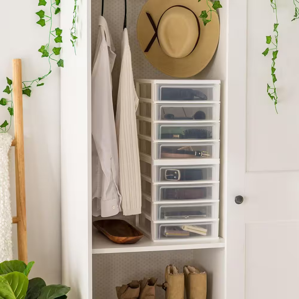 4 Drawer Compact Desktop System in White