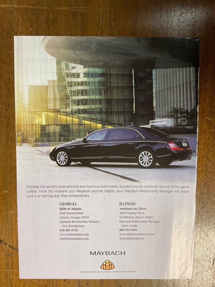 Misc 4108 Advertisement 2009 Maybach
