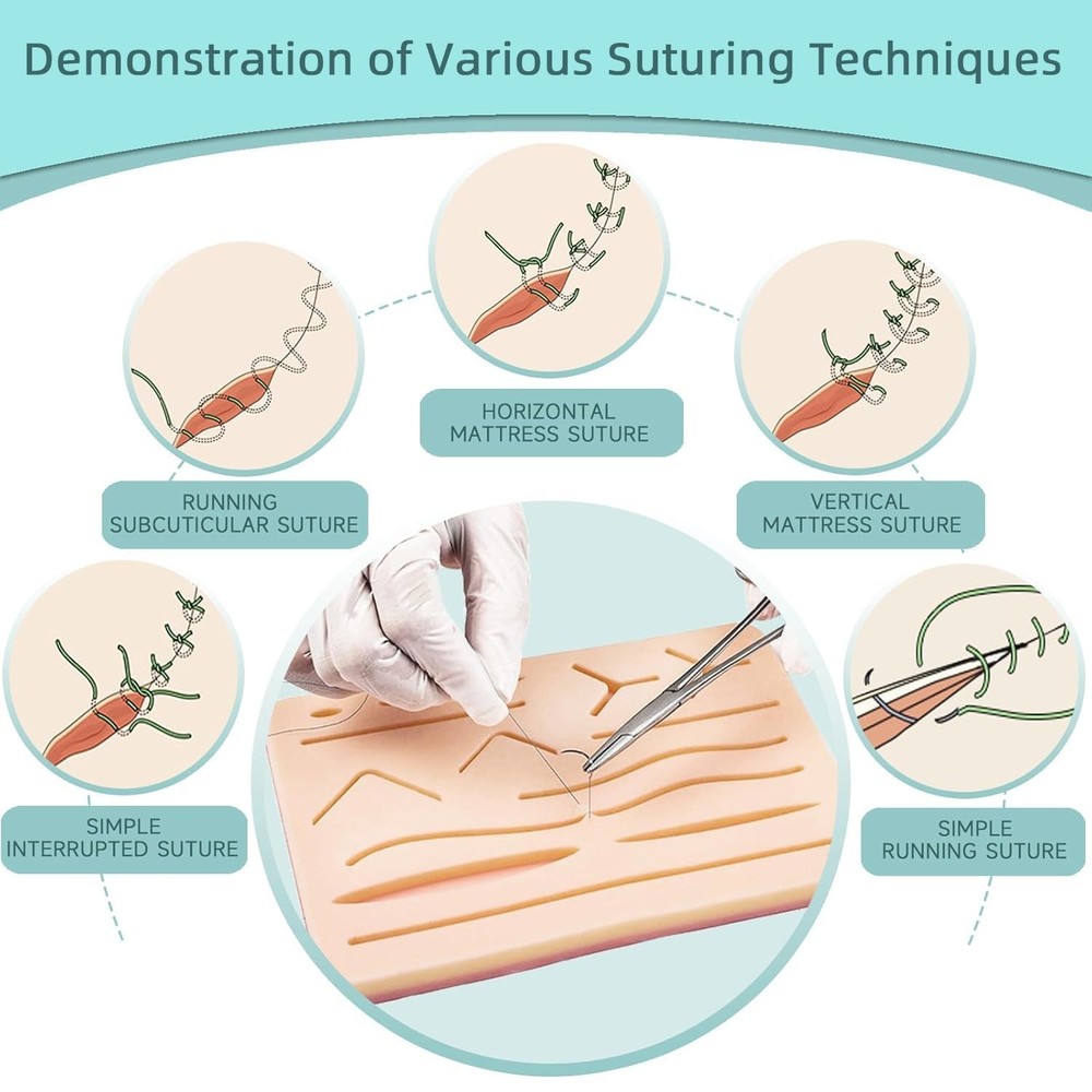 Suture Practice Complete Kit for Students (30 Pieces) Include Reusable Upgrad...