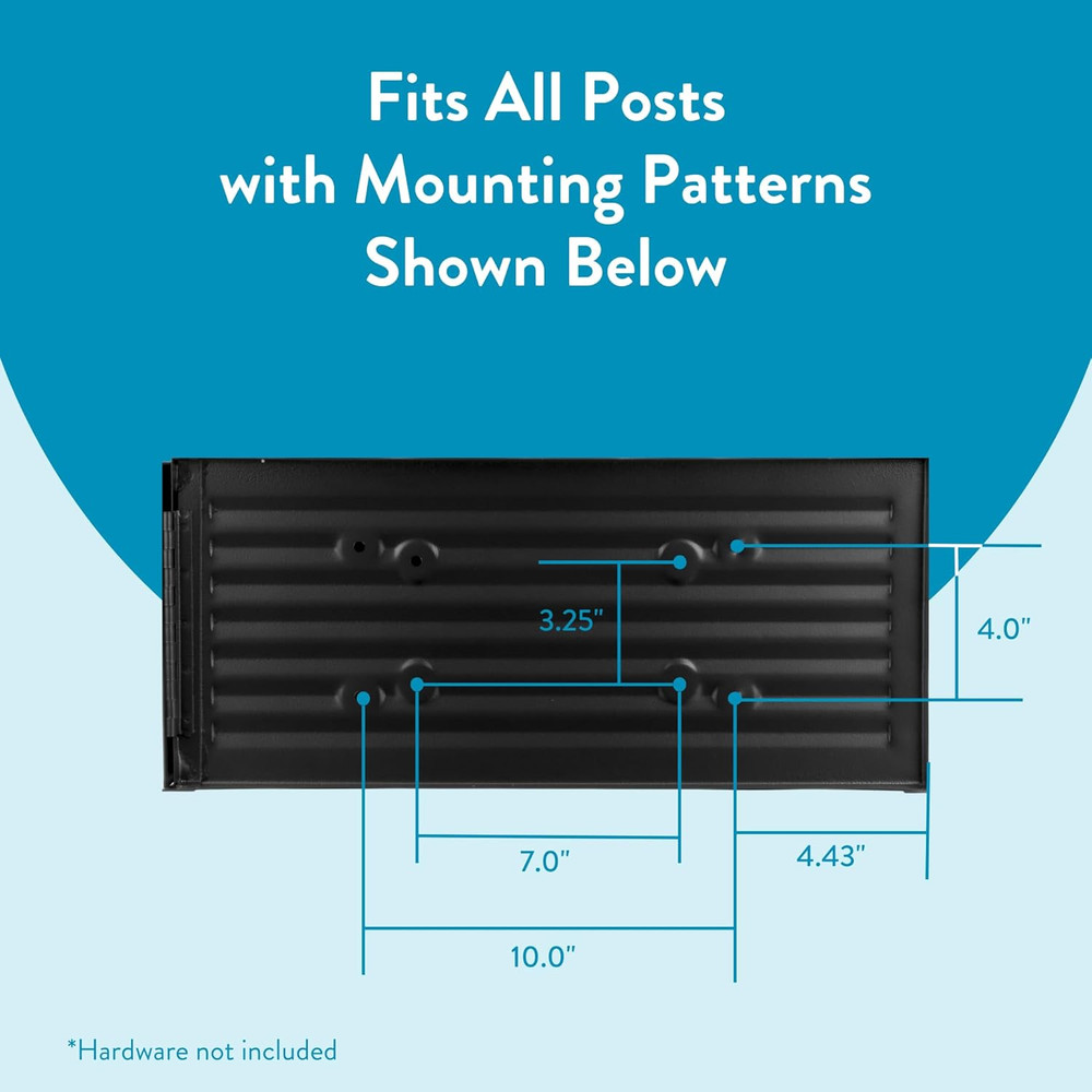 Ironside Large Capacity Galvanized Steel Black, Post-Mo