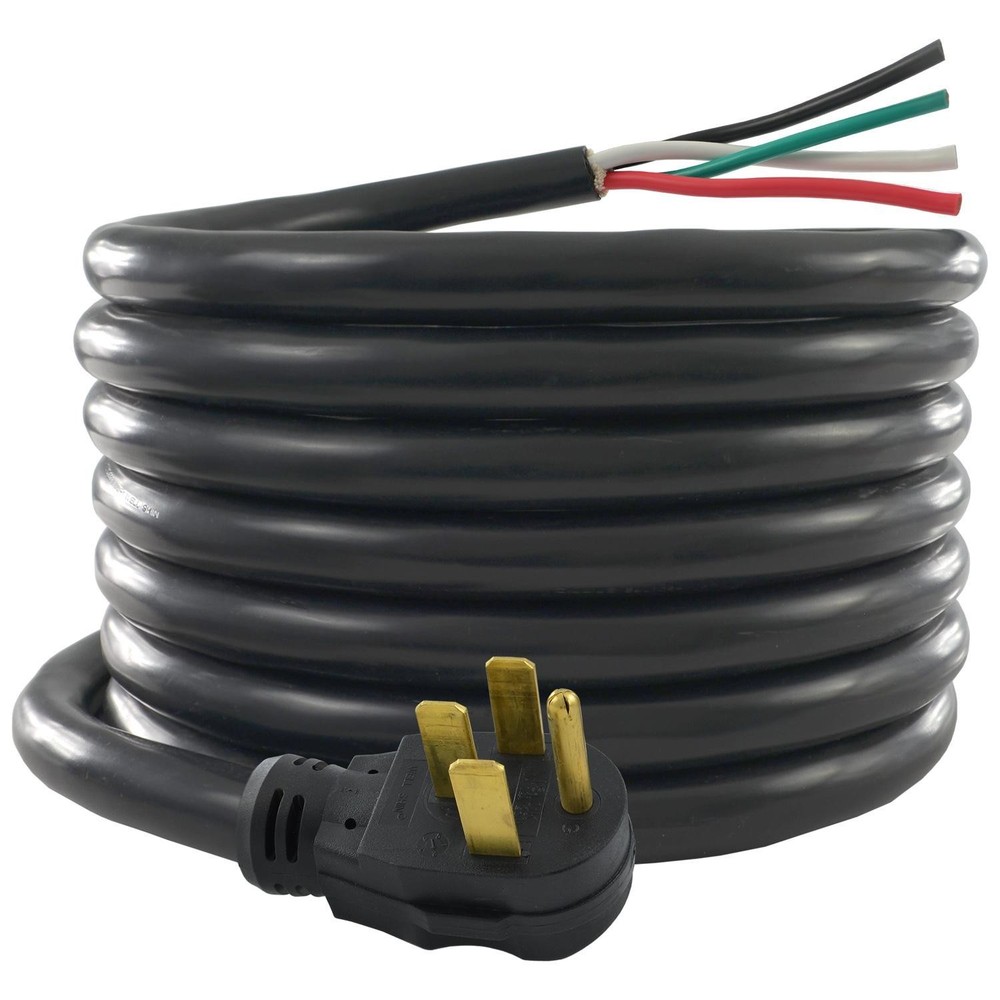 Conntek 30ft RV 50A Power Supply Replacement Cord and 6inch Bare Wire