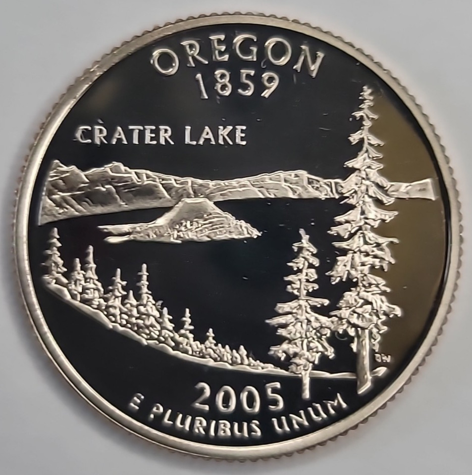 2005 S Gem Proof DCAM Oregon State Quarter - CN-Clad