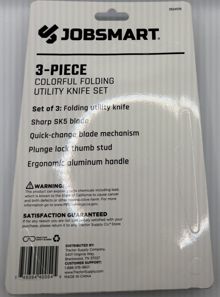 3 Piece Folding Utility Knife Set