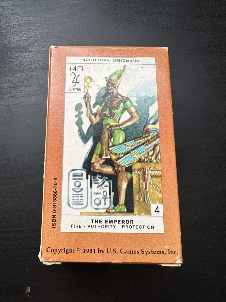 Cagliostro Tarot Deck - RED Back - Complete 78 Cards Instructions & Box - 1981