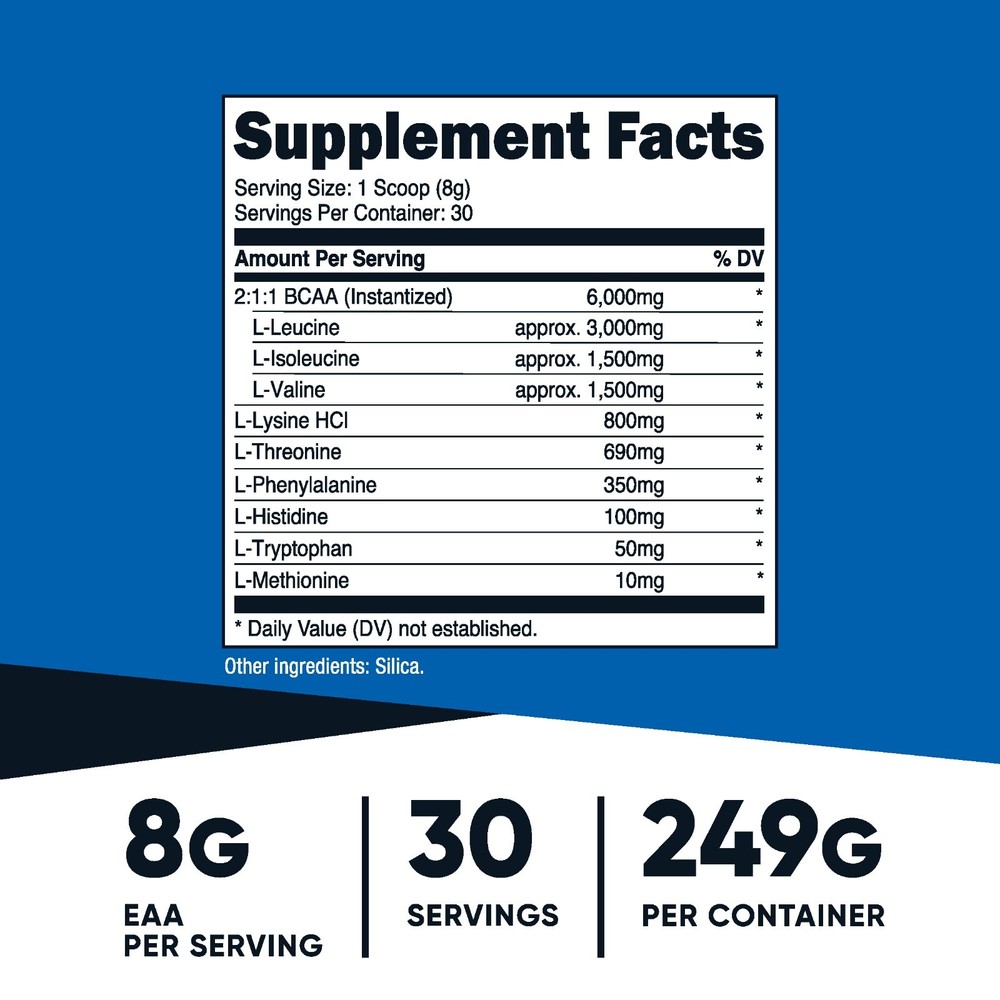 Nutricost EAA Powder 30 Servings (Unflavored) - Essential Amino Acids