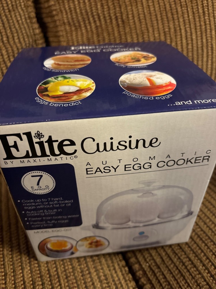 NIB Elite Cuisine Easy Egg Cooker 7 egg capacity