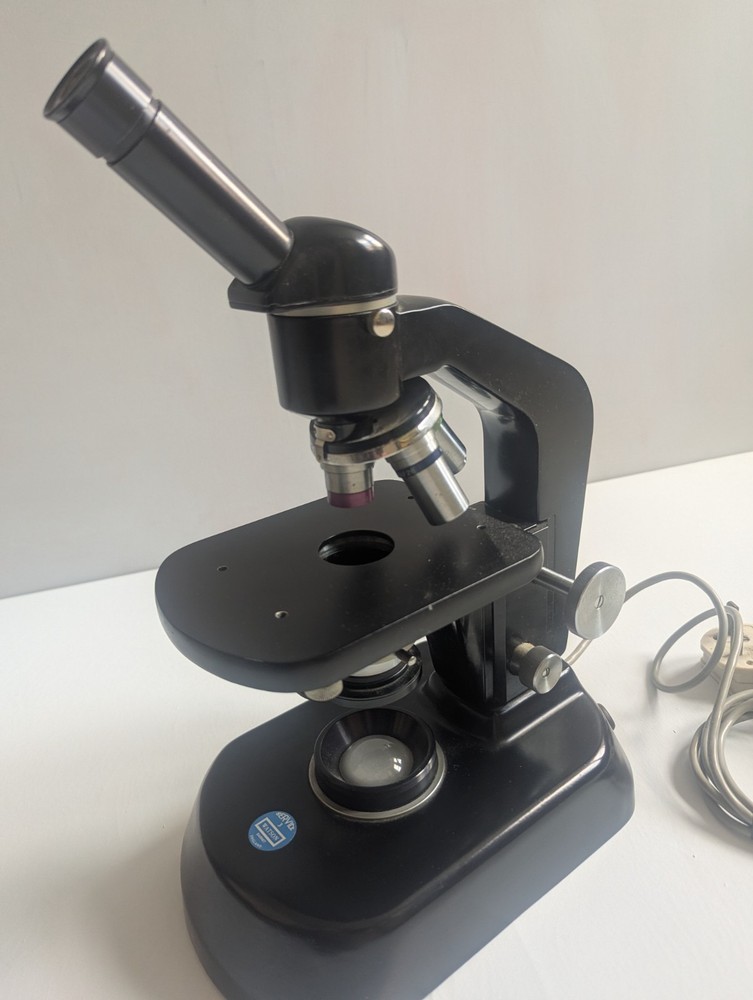 Watson vintage monocular microscope, 4 objective lenses