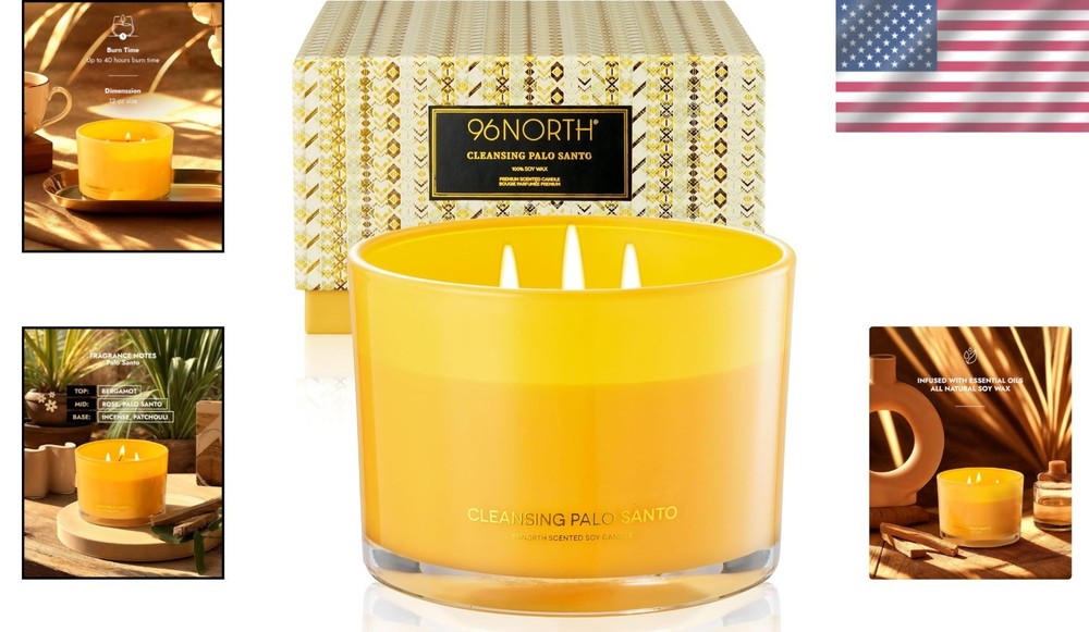 Stylish 3 Wick Jar Candle - Scented Home Decor