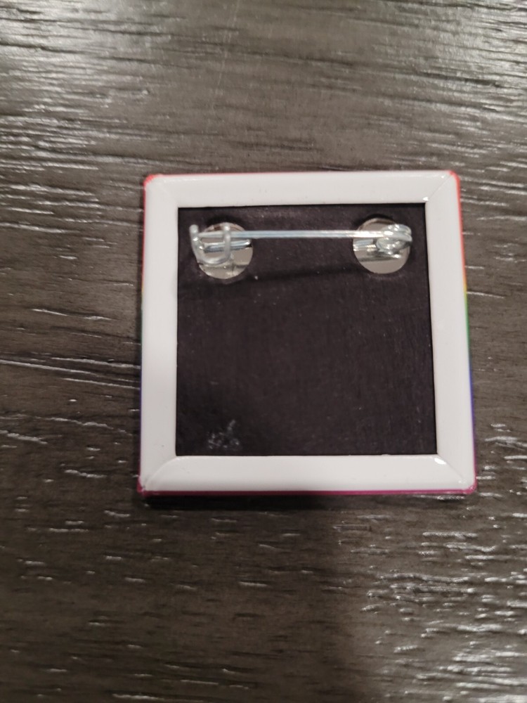 1 Macy's PRIDE & JOY LGBTQ Pride Button Square Pin Rainbow