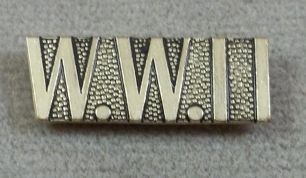US Armed Forces WW II Title Pin  / Clutchback