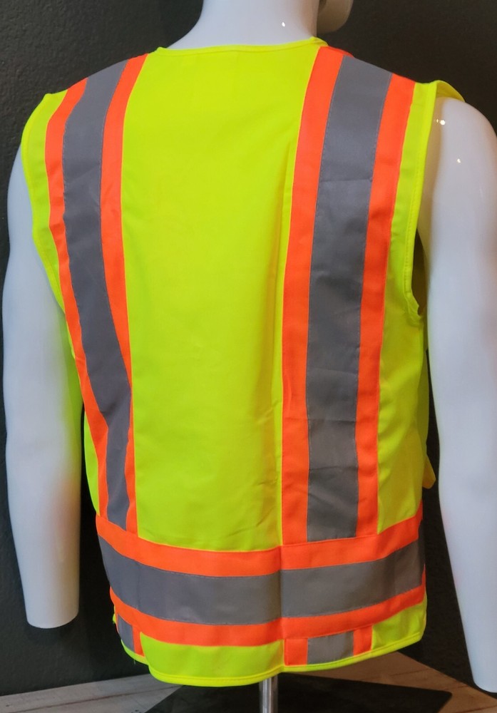 FX HIGH VISIBILITY Surveyor Two Tone Safety Vest Solid Fabric.