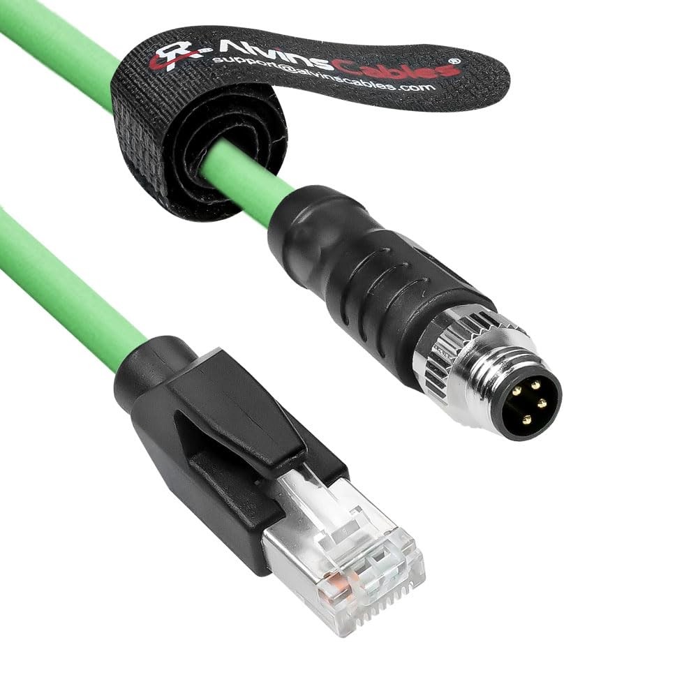 M8 A-Code 4 Pin to RJ45 Ethernet Cable Cat5e HighFlex Shielded for Beckhoff 26ft