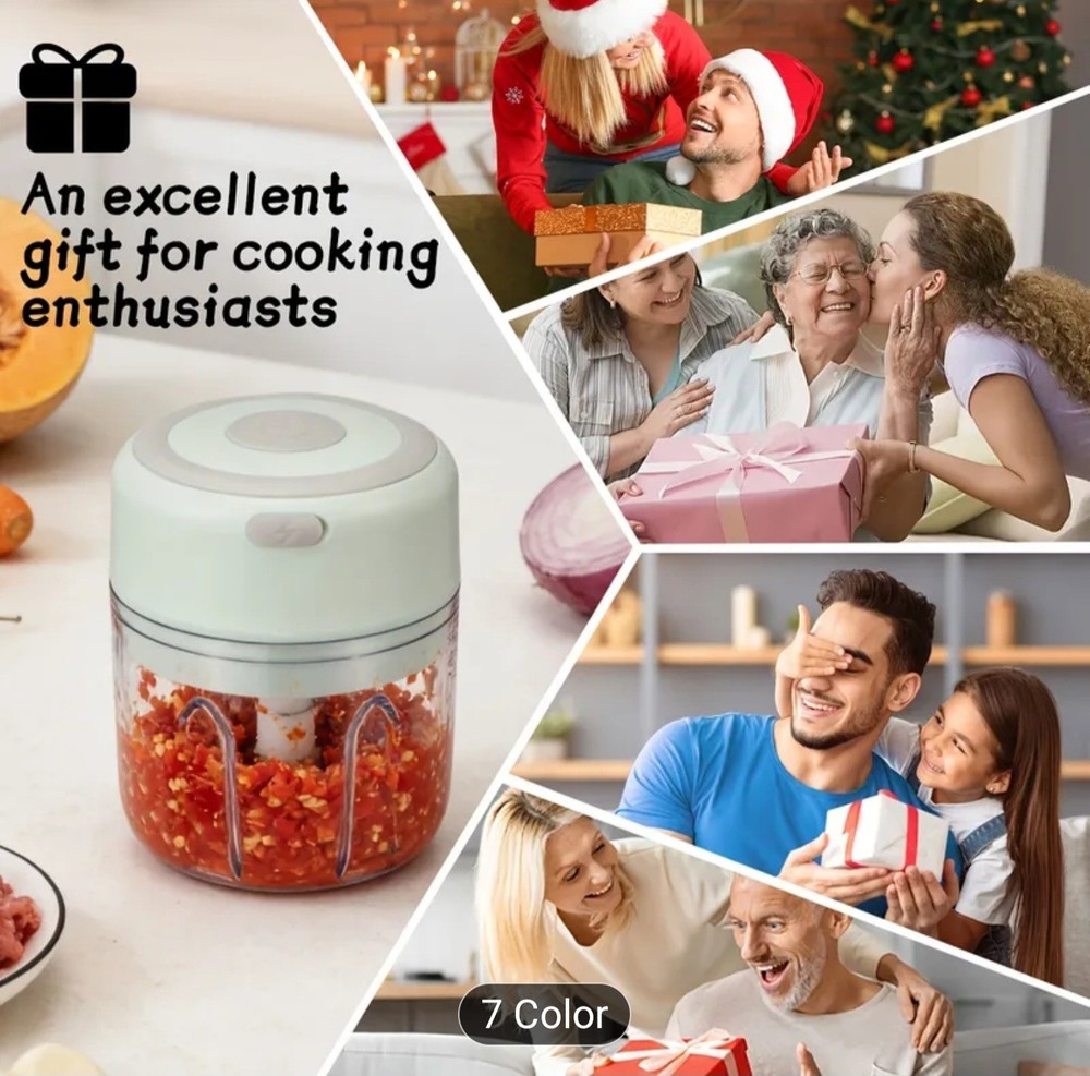 Electric Garlic Crusher Portable Mini Chopper