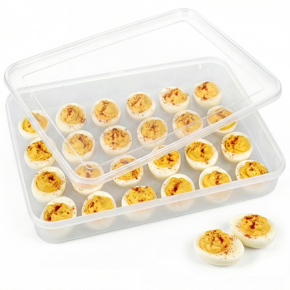 HANSGO Deviled Egg Containers with Lid, 24 Box, 24 Box