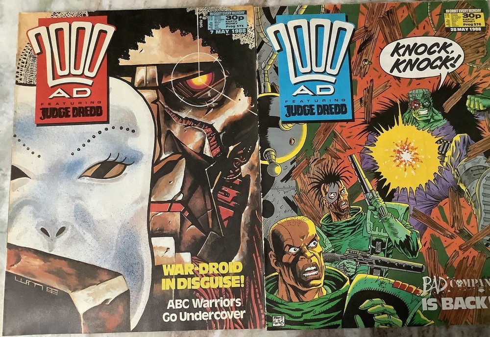 2000 A.D. Featuring Judge UK Program573 & 576 Comic Magazine 1988