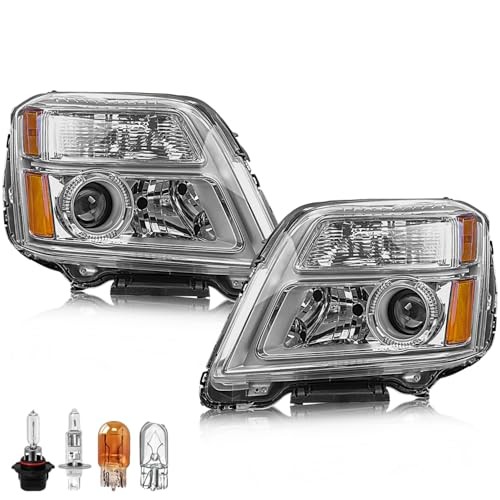 Headlight Assembly Compatible with GMC Terrain 2010 2011 2012 Pair with Bulbs