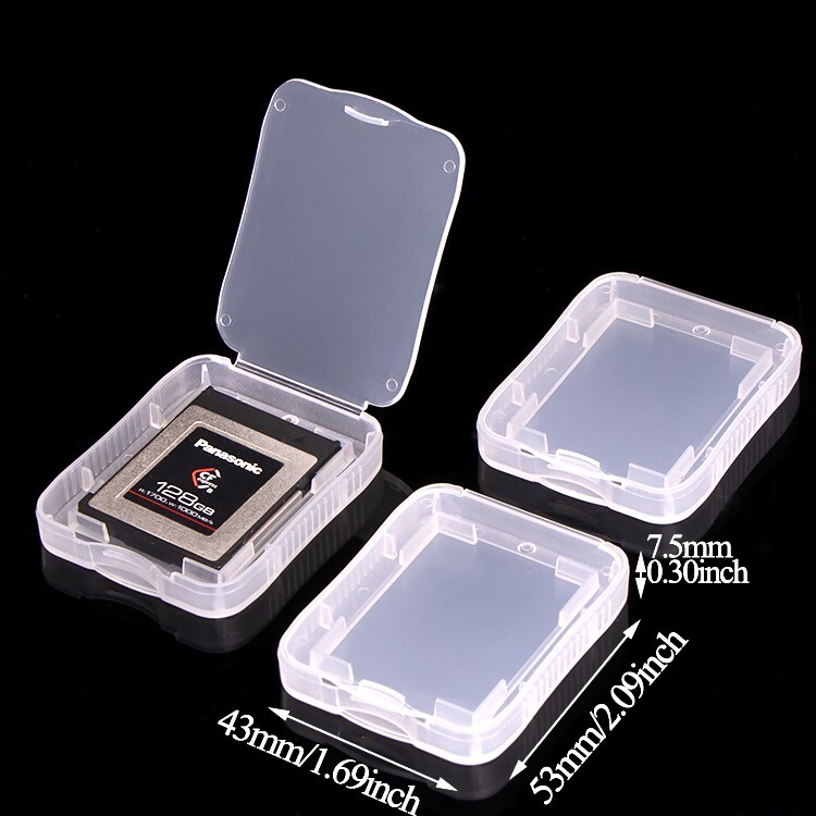 5pcs Clear CFexpress Type-B Card Plastic Storage Box XQD Memory Card Holder