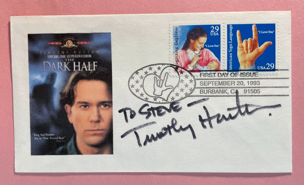 SIGNED TIMOTHY HUTTON FDC AUTOGRAPHED FIRST DAY COVER