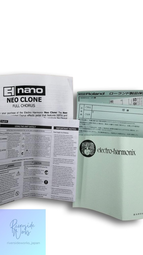 ELECTRO HARMONIX NEO CLONE Chorus Effects Pedal JP