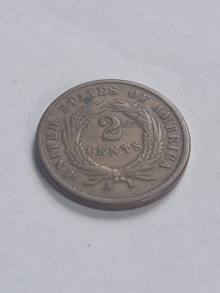 1865 Two Cent Piece Very Fine VF #1501