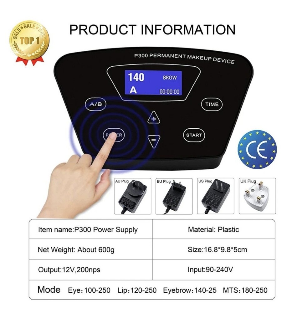 Permanent Makeup Machine, P300 Permanent Makeup Device Kit New Open Box