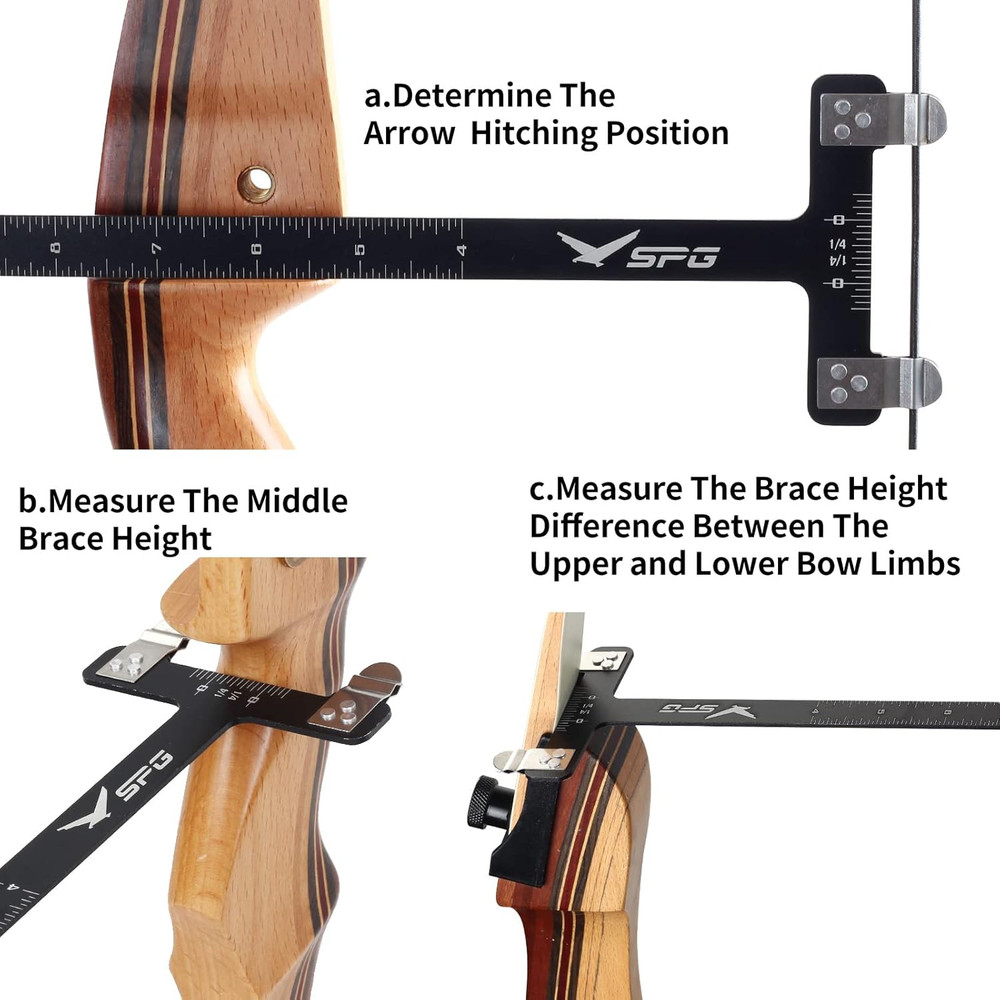 Archery Bow Square T Ruler Tool for Recurve & Compound Bow Tuning