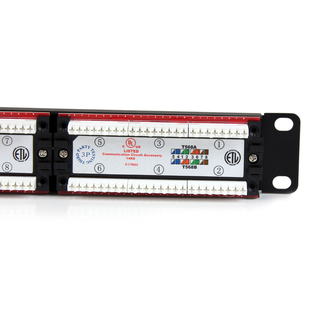 StarTech 24 Port 1U Rackmount Cat 6 110 Patch Panel (C6PANEL24)