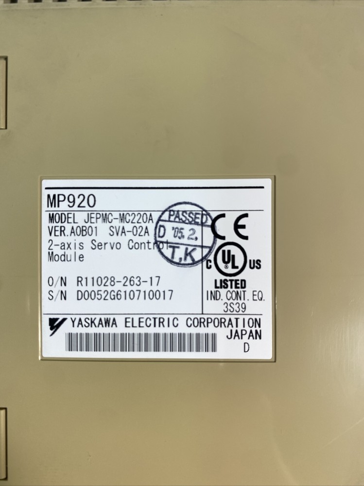 YASKAWA JEPMC-MC220A SERVO CONTROL MODULE JEPMCMC220A OVERNIGHT SHIPPING