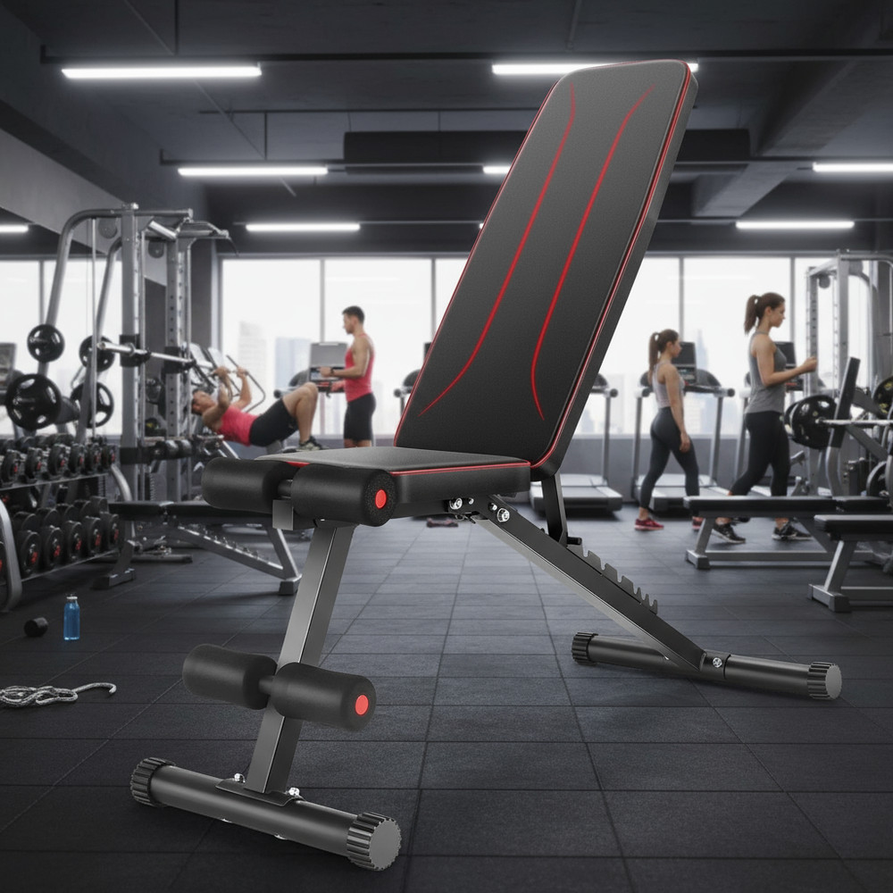 660LBS Fast Foldable Weight Bench Full Body Strength with 8 Adjustable Backrests