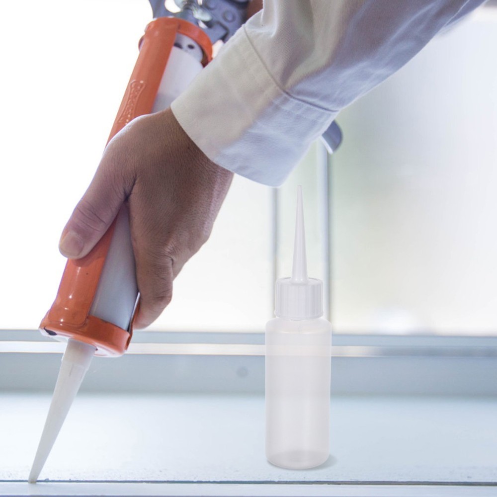 100 Pcs Sewing Agent Bottle Empty Dropper Bottles Mini Squeeze Black Plastic