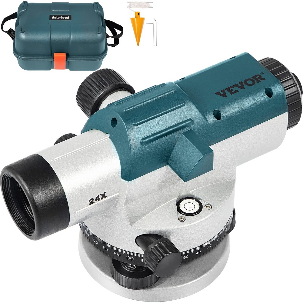24X Automatic Optical Level 40mm Lens Accurate Self Leveling with Case