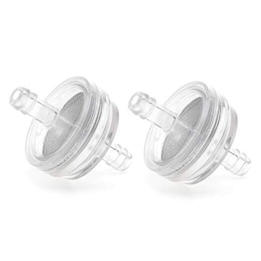 Inline Fuel Filter -  Universal Clear See-through Mesh Fuel Filters (Pack of