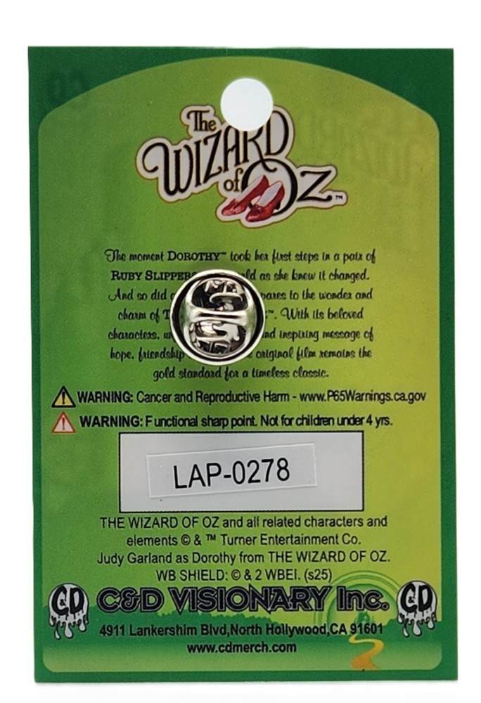 The Wizard of Oz Ruby Slippers Enamel Lapel Pin