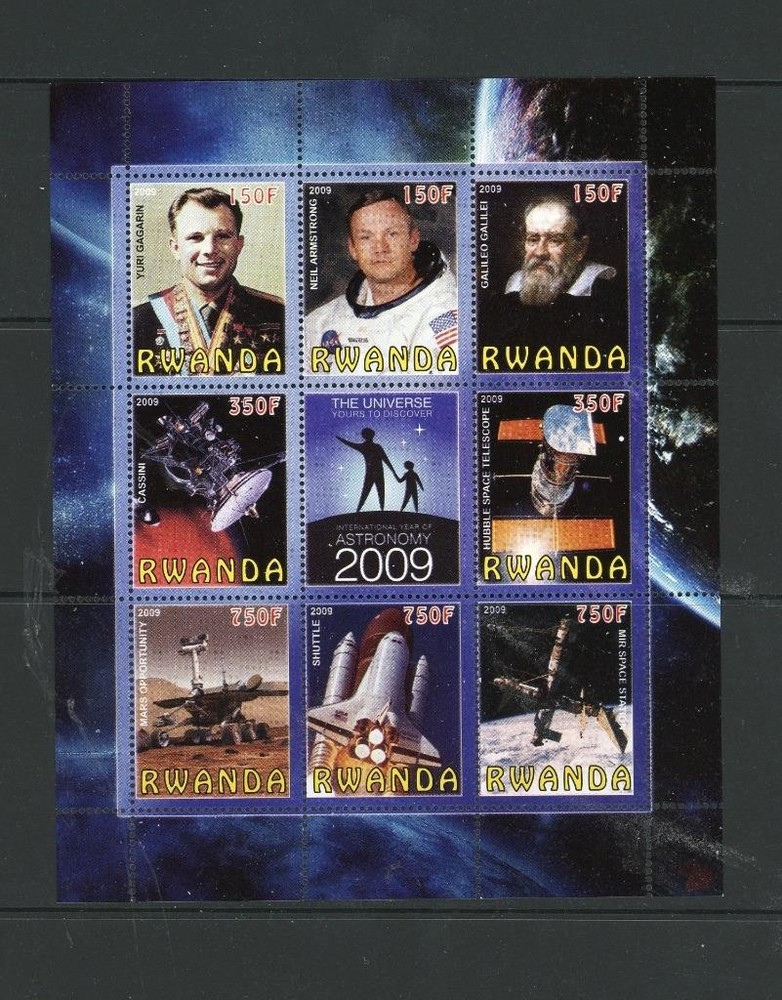 Rwanda 2009 Space  MS 8 values  MNH