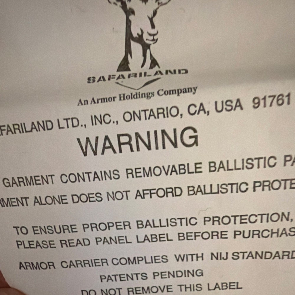 Safariland Zero G Tactical Body Armor Protector Adjustable Nylon Blue/Black