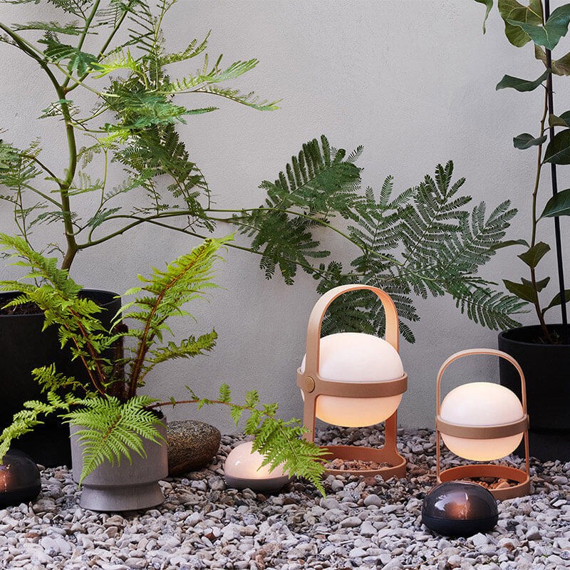 ROSENDAHL Soft Spot Solar Circular LED Lantern H25cm Wheat