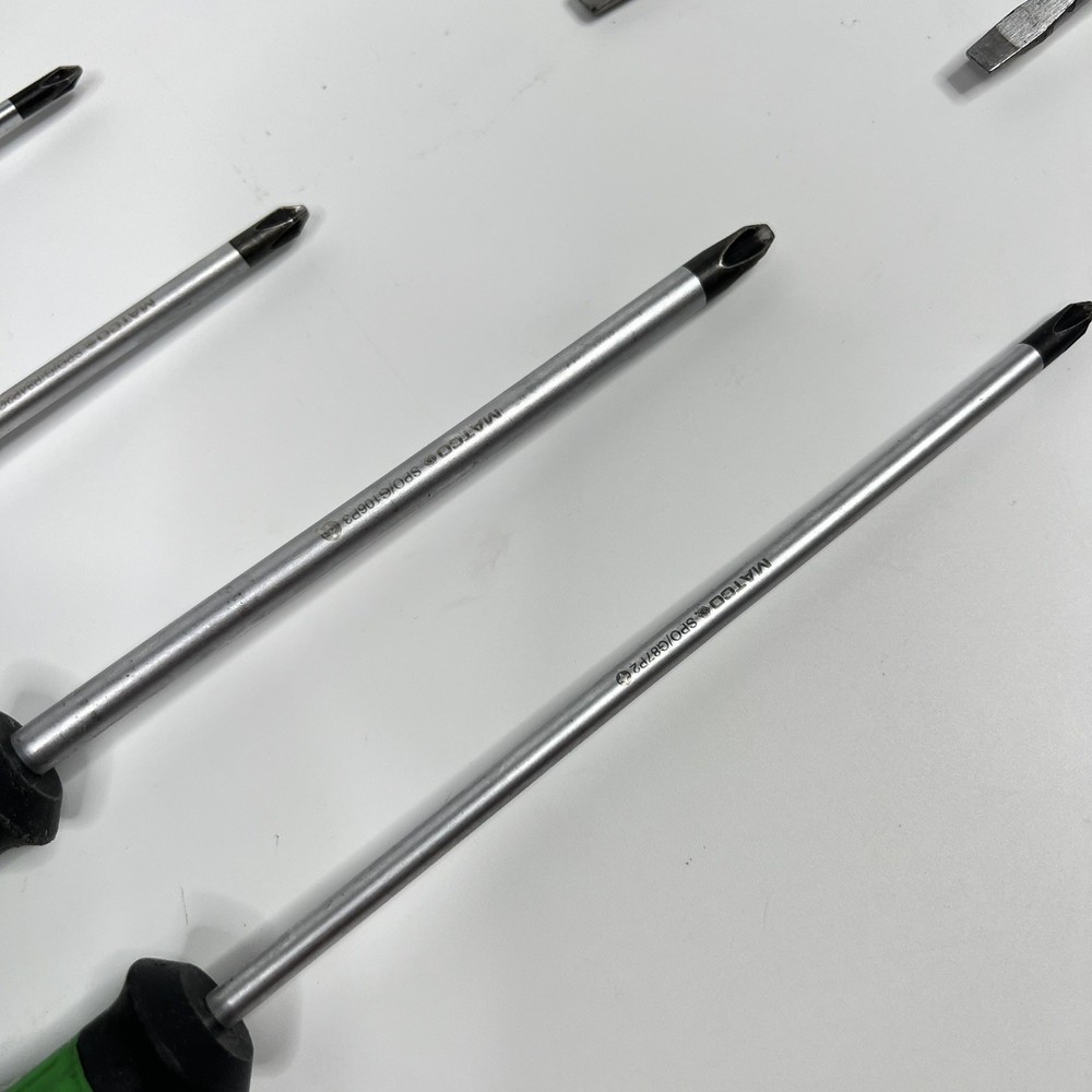 Matco Tools 8 Piece Green Handle Combination Tip Screwdriver Set Witte Germany