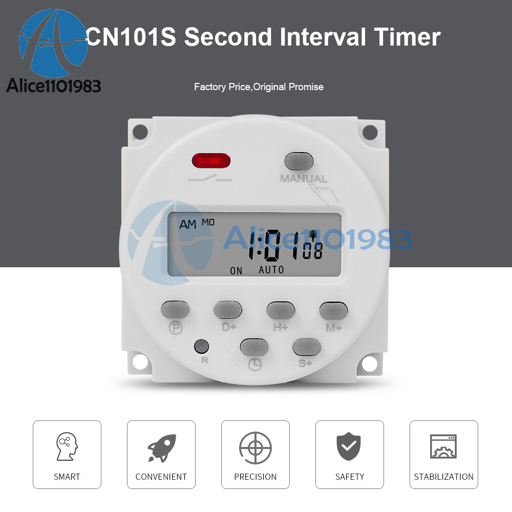 DC 12V 24V AC 110V CN101S Timer Switch Controller Automatic Cycle Timing Switch