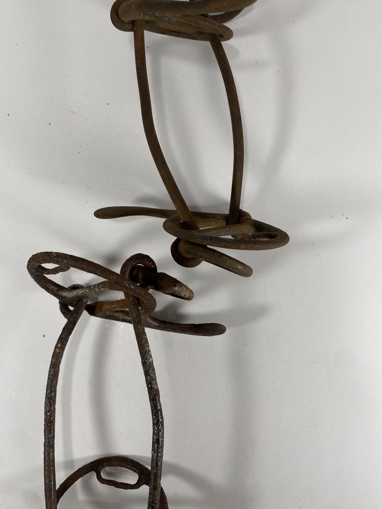2 Antique Cast Iron Horse Bits Hand Forged