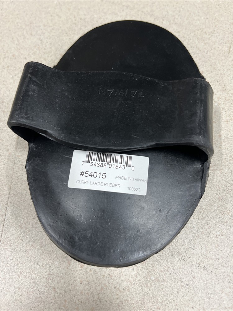 Large Rubber Hose Curry Comb - Black (2 PACK)