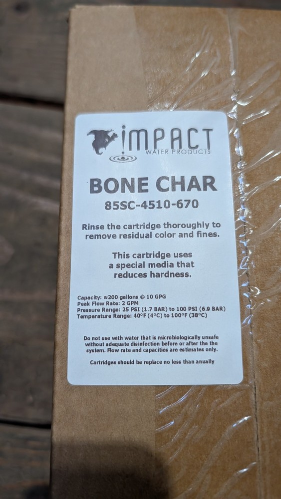 4.5" X 10" BONE CHAR FILTER ELEMENT #85SC-4510-670