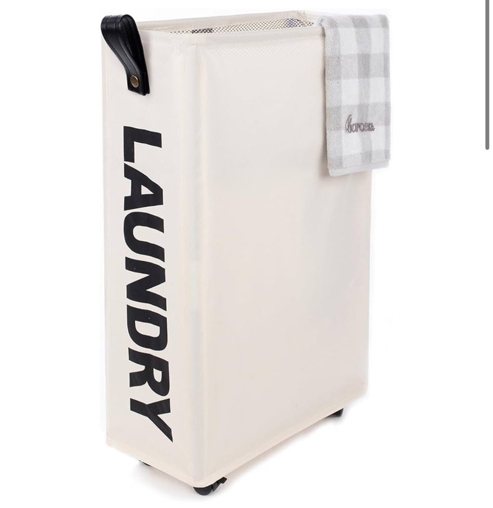 Caroeas Laundry Basket Tan And White