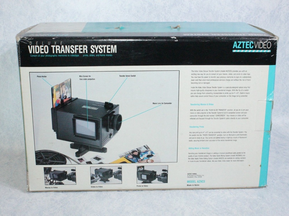 Aztec Deluxe Video Transfer System, New in Box