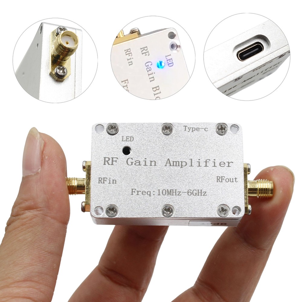 10M-6GHz RFAmplifier 20dB High Gain Driver Receiving Amplifier Receiver System B